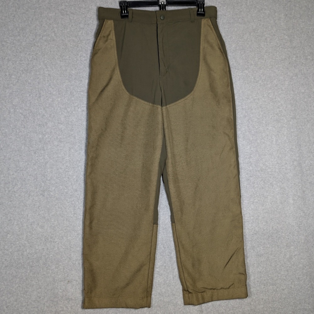 LL Bean Hunting Pants Mens 34 Green Waterproof Brush Briar Utility Performance